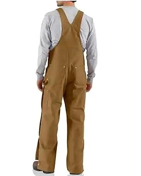 パンツ Carhartt Good Fade Duck Overalls Black Carhartt Men's Loose Fit Firm Duck Insulated Bib Overall at